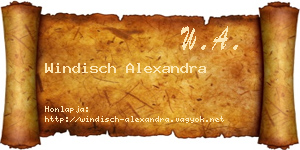 Windisch Alexandra névjegykártya